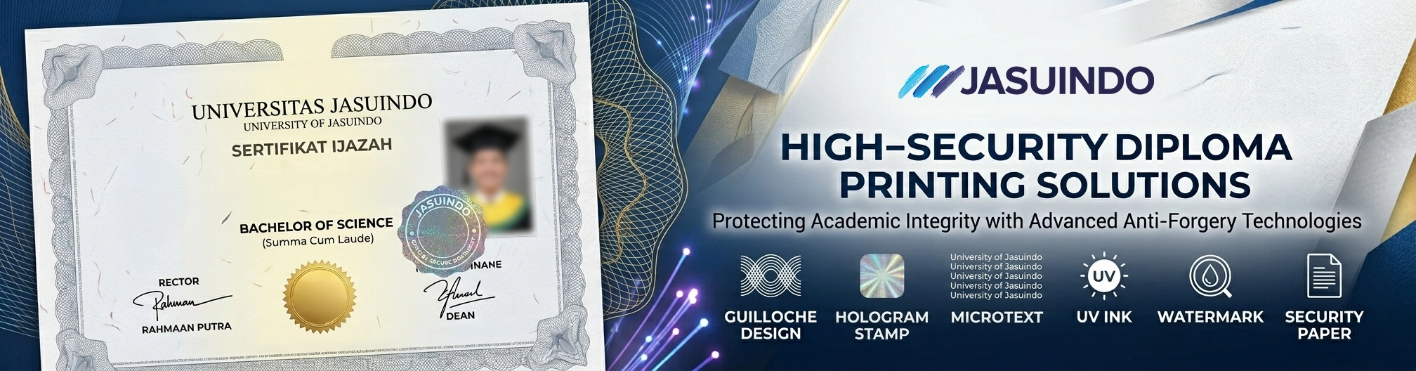 cetak ijazah dengan fitur pengaman